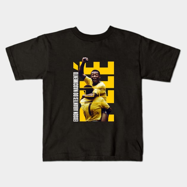 Pele Brazil Kids T-Shirt by overweared